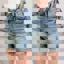  Judy Blue High Waist V Front Vintage Denim Short 150309