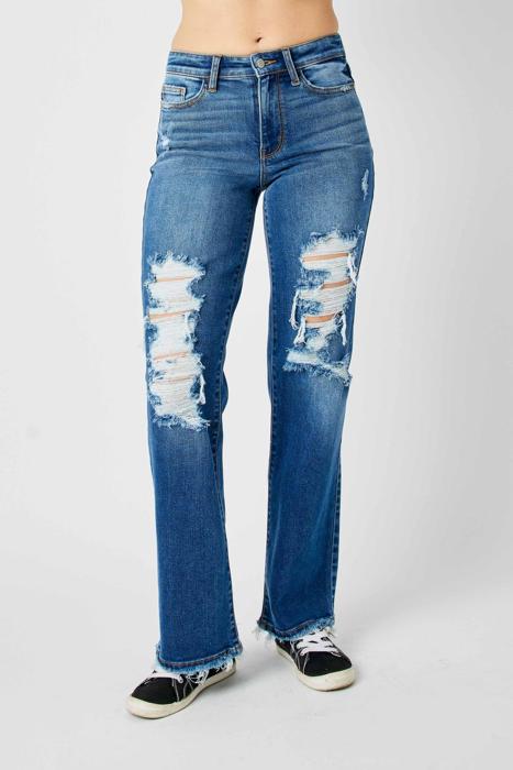 Judy Blue Mid Rise Dad Denim Jeans 82605 - Plus