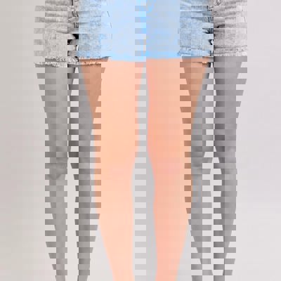 Judy Blue Mid Rise Garment Dyed Cyan Denim Short 150348