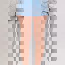  Judy Blue Mid Rise Garment Dyed Cyan Denim Short 150348