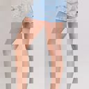  Judy Blue Mid Rise Garment Dyed Cyan Denim Short 150348