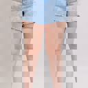  Judy Blue Mid Rise Garment Dyed Cyan Denim Short 150348