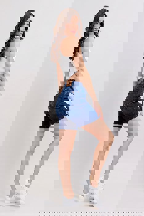 Judy Blue High Waist V-Front Bermuda Denim Short 15293