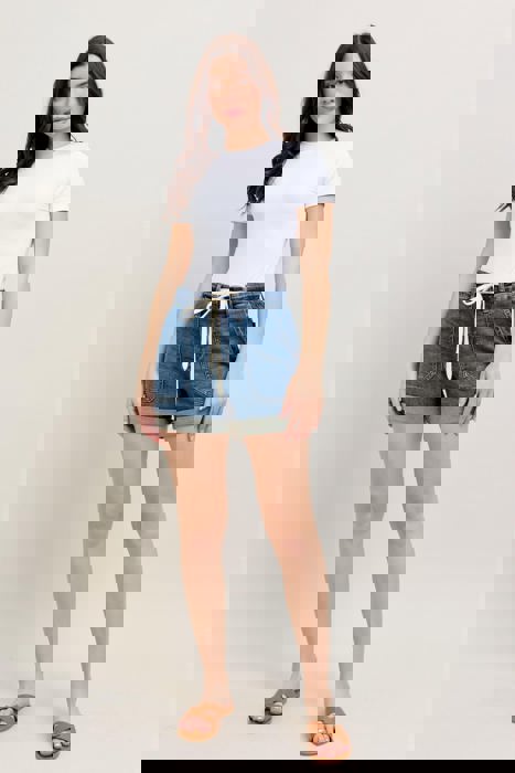 Judy Blue High Waist Jogger Denim Short 150343