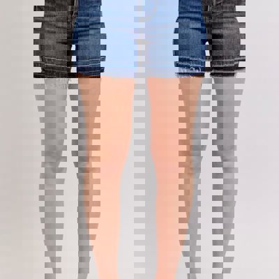 Judy Blue High Waist Tummy Control Destroy Release Hem Denim Short 150329