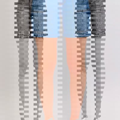Judy Blue High Waist Utility Mid Length Denim Short 150316