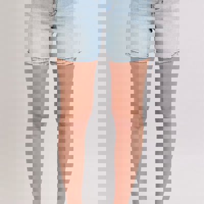 Judy Blue High Rise 2 Button Mid Length Dad Denim Short 152100