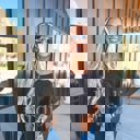  Birdie V Neck Pocket Tee in Black