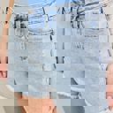  Judy Blue High Waist Mineral Wash Cut-Off Denim Short 150204