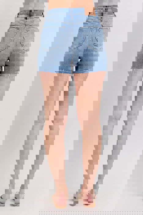 Judy Blue High Waist Stitch Over Destroy Detail Denim Short 15294