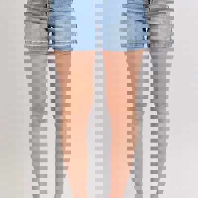 Judy Blue Mid Rise Trouser Denim Short 15289