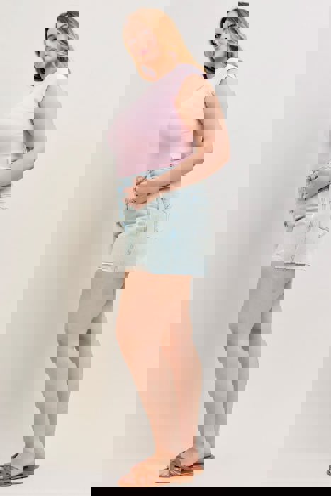 Judy Blue High Waist Rigid Magic Cut Off Denim Short 150380