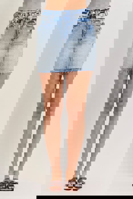 Judy Blue High Waist Rigid Magic Denim Skirt 2842