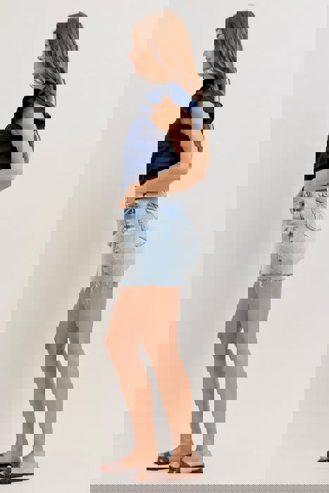 Judy Blue High Waist Rigid Magic Denim Skirt 2842