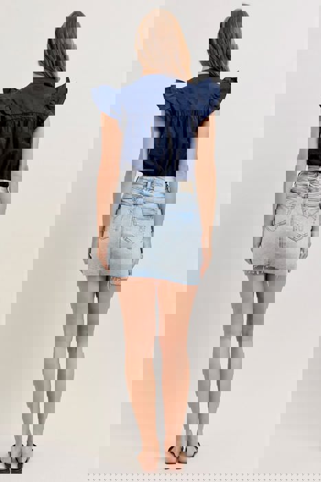 Judy Blue High Waist Rigid Magic Denim Skirt 2842