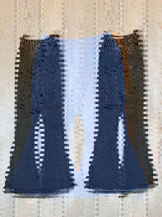 Bailey’s Blossoms Girl's “Sophie” Black Wash Bell Bottom Flare Denim