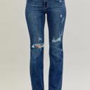  Judy Blue Mid Rise Hand Sand & Destroy Bootcut Denim Jeans 82541