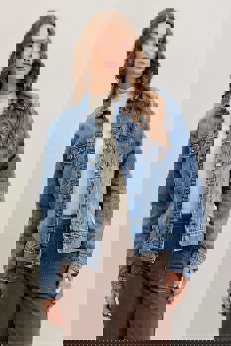 Judy Blue Rigid Magic Boyfriend Denim Jacket 7887