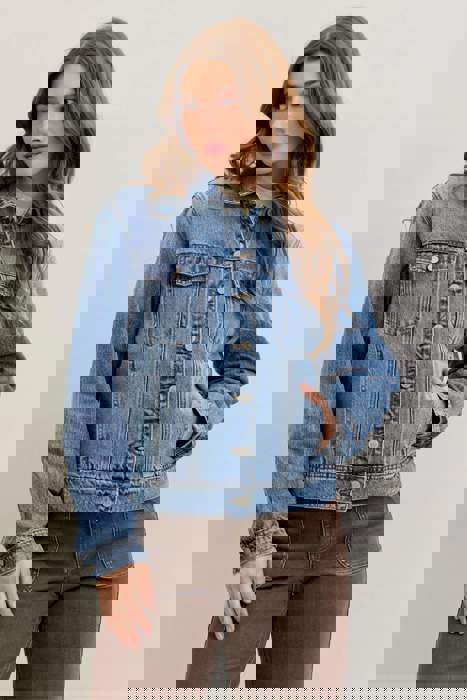 Judy Blue Rigid Magic Boyfriend Denim Jacket 7887