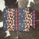  The Swanky Blossom Regular Can Cooler, Leopard Plaid