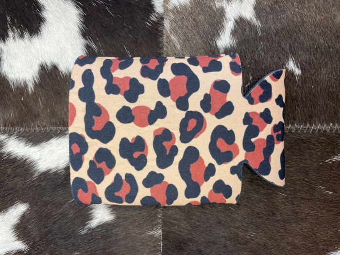 The Swanky Blossom Regular Can Cooler, Brown Leopard