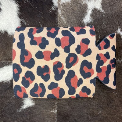 The Swanky Blossom Regular Can Cooler, Brown Leopard