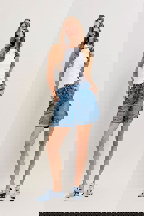 Judy Blue High Waist Featherweight Baggy Denim Short 150352