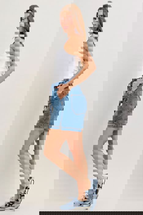 Judy Blue High Waist Featherweight Baggy Denim Short 150352