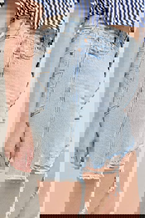 Judy Blue High Waist Rigid Magic Phone Pocket Dad Denim Short 150363