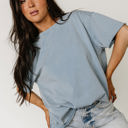  Ampersand Boyfriend Short Sleeve Top - Pink, Blue & White