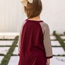  Southern Grace Girl's Maroon Striped Top