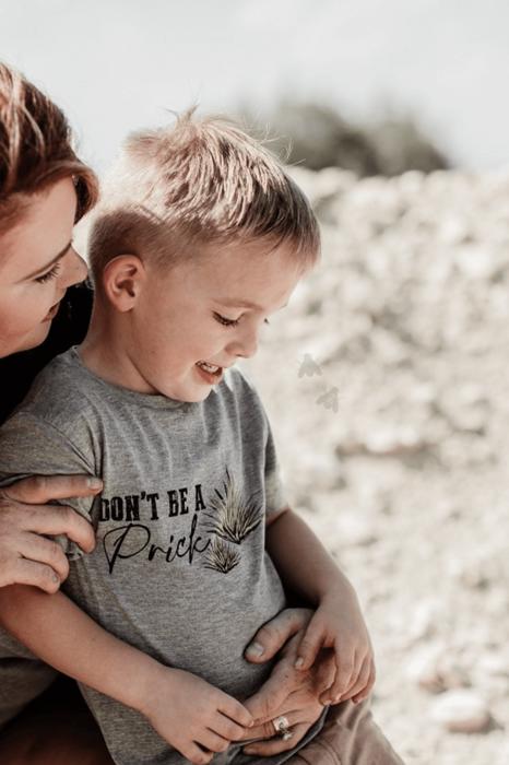 2 Fly Kid's Don't Be A Prick Tee, Gray