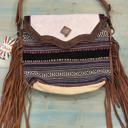  Olay LB116 Aztec Hair on Hide Leather Crossbody Purse