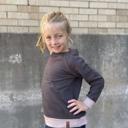  Ampersand Kid’s Side Zip Pullover, Charcoal & Dusty Mauve