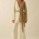  Promesa Promise the Label Colorblock Belted Cardigan