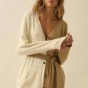  Promesa Promise the Label Colorblock Belted Cardigan