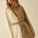  Promesa Promise the Label Colorblock Belted Cardigan