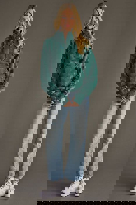 Panache Dark Green Quarter Zip Sweatshirt