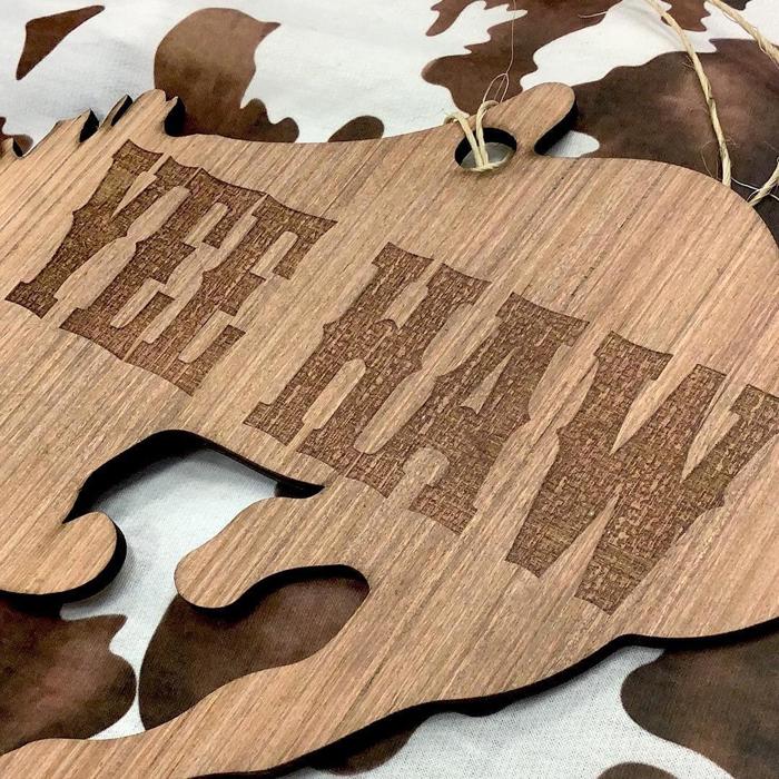 The Whole Herd Wooden Door Hanger, Yee Haw Bronco