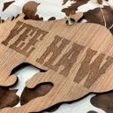  The Whole Herd Wooden Door Hanger, Yee Haw Bronco