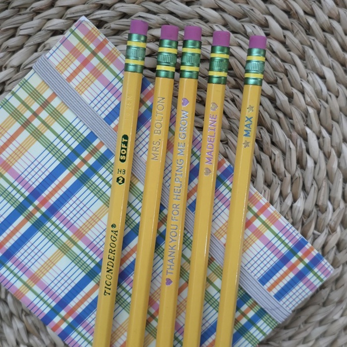 Custom Engraved #2 Ticonderoga Pencil Set