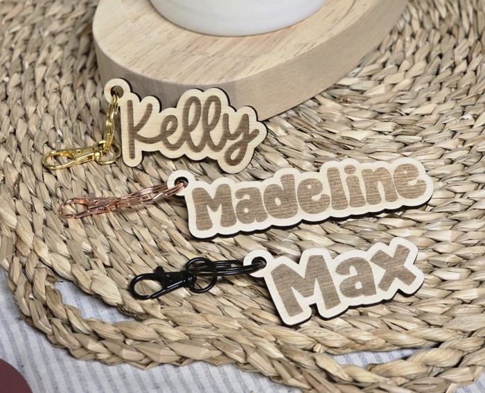 Personalized Wooden Name Keychain