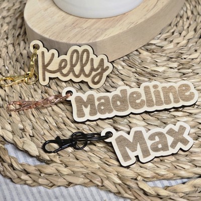 Personalized Wooden Name Keychain
