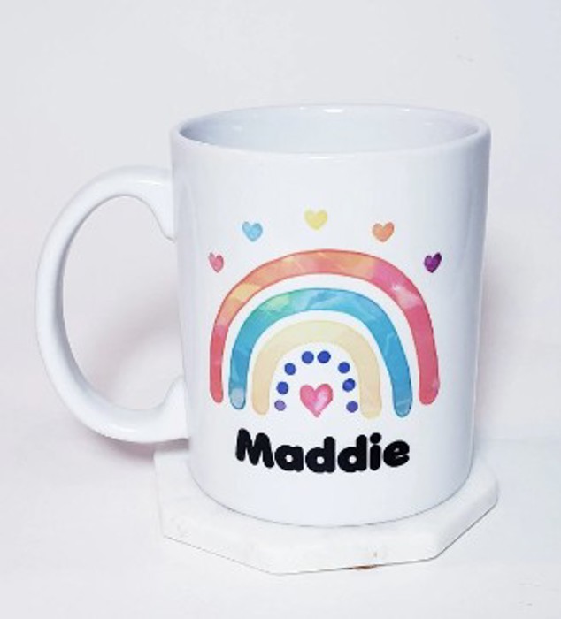 Personalized Name Mug with Rainbow