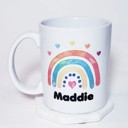  Personalized Name Mug with Rainbow