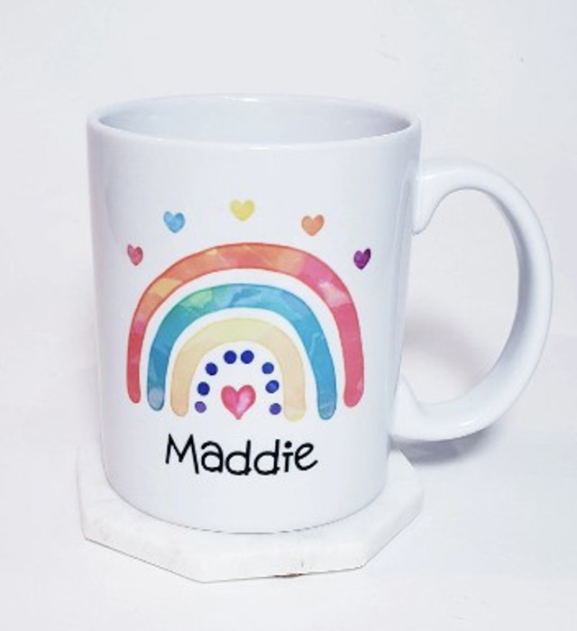 Personalized Name Mug with Rainbow