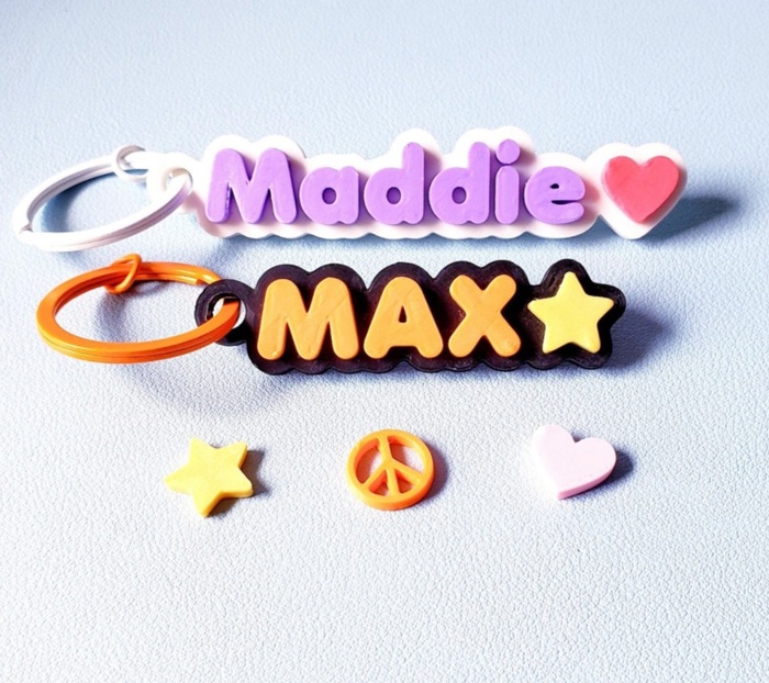 Custom Name Keychain with Symbol