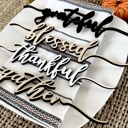  Wooden Thanksgiving Place Setting Words