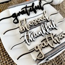  Wooden Thanksgiving Place Setting Words