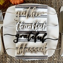  Wooden Thanksgiving Place Setting Words